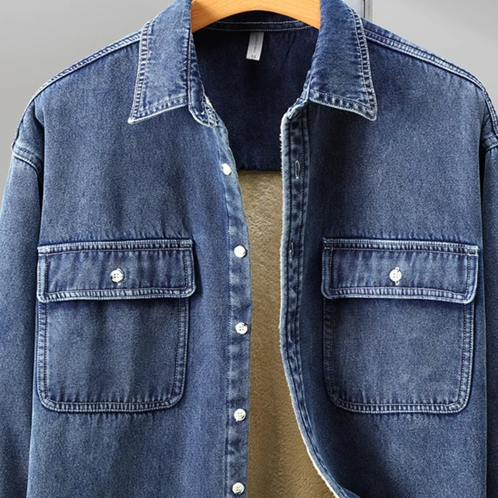 Fleece denim shirt HL2345