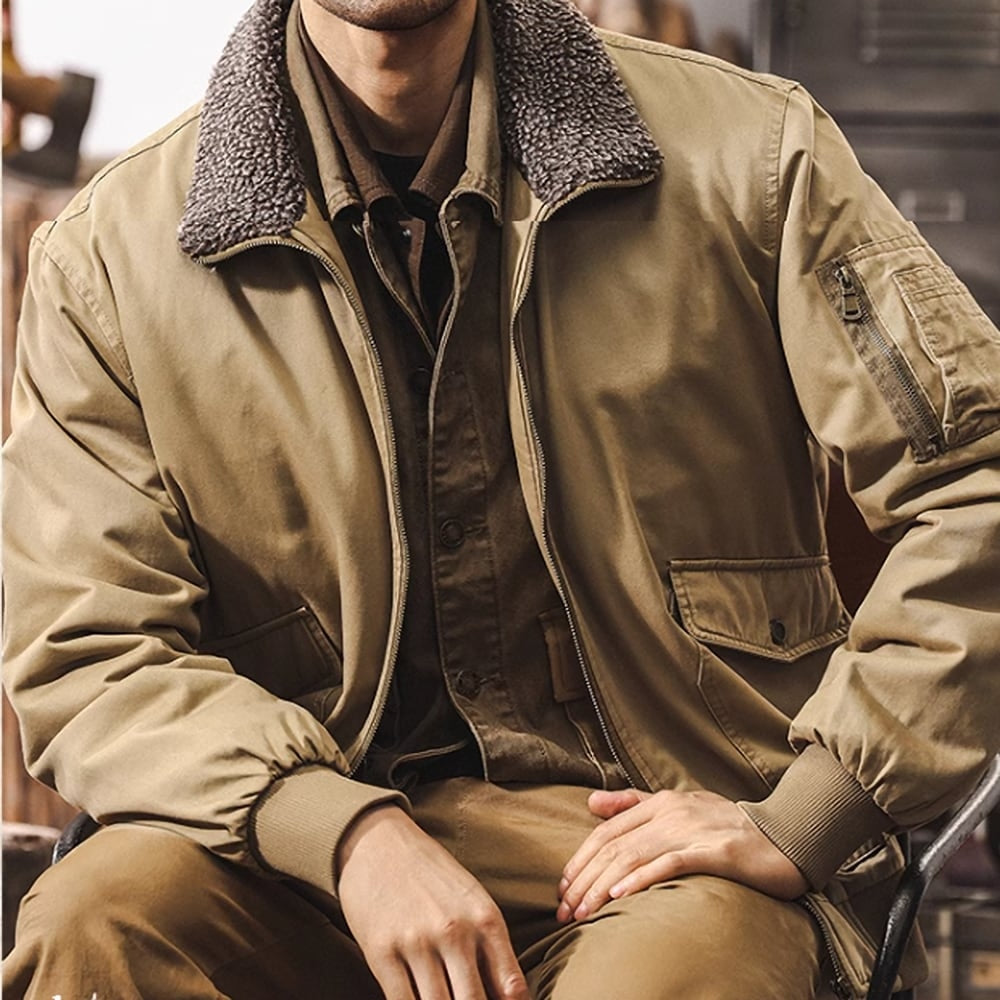Back boa zip up jacket HL2406
