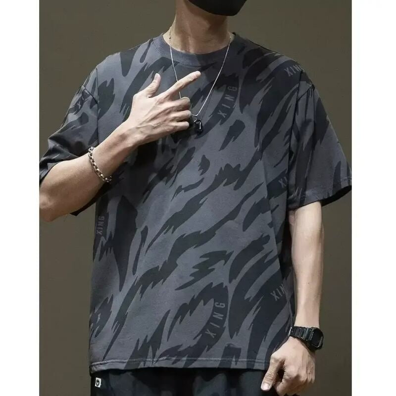 Dark Color Loose T-shirt HL2033