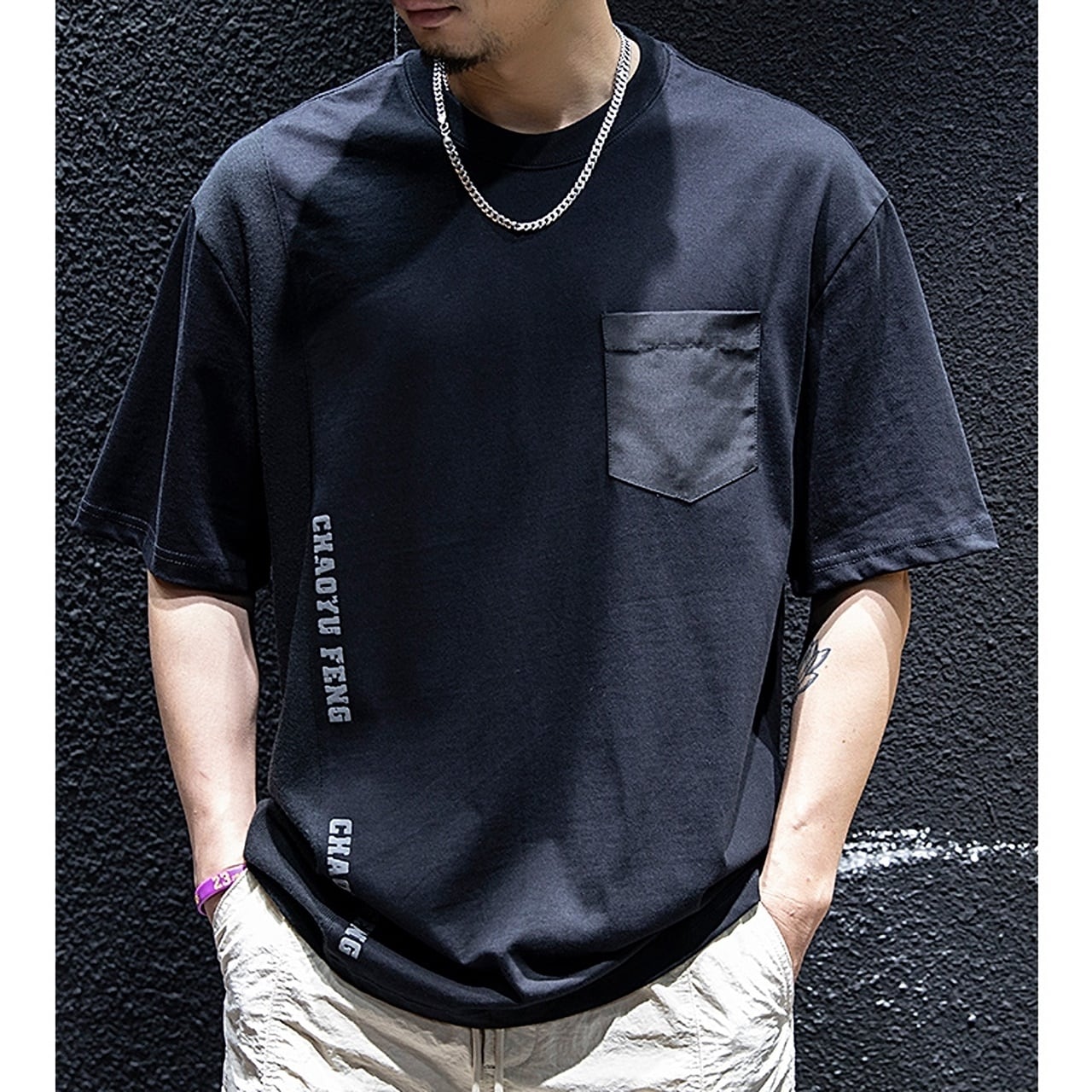 Round Neck Casual T-Shirt HL1725