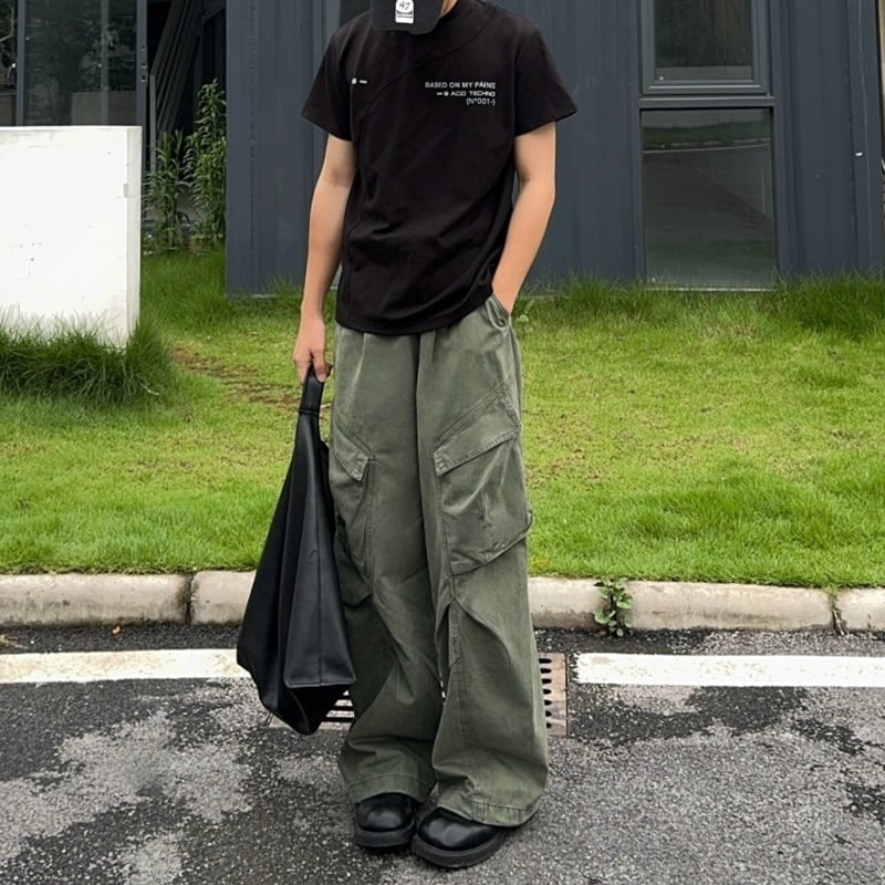 Side pocket cargo pants HL2196