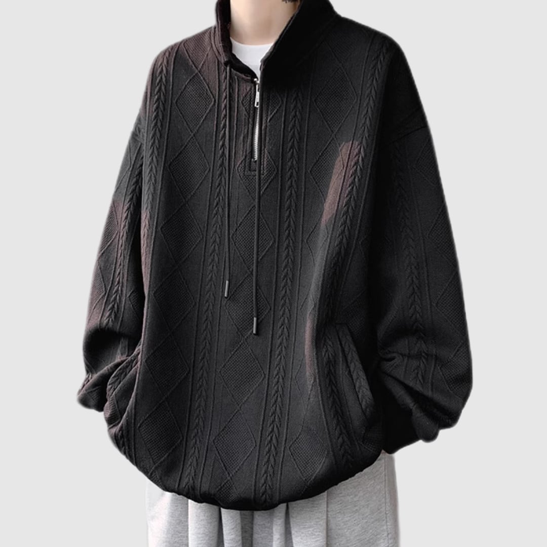 Half zip stand collar tops HL2293