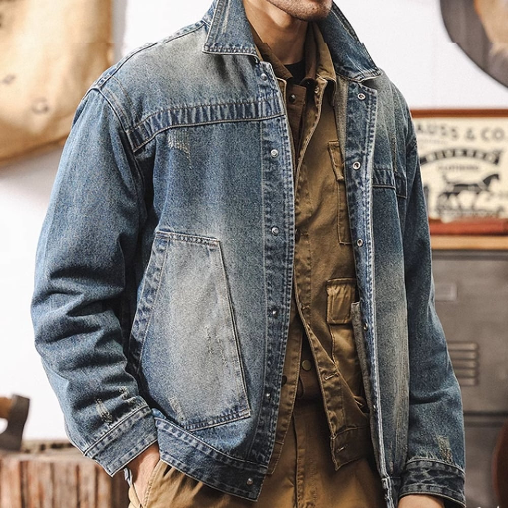 Washed denim jacket HL2407
