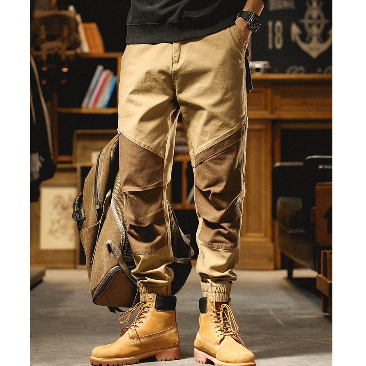 Contrast Color Jogger Pants HL1601