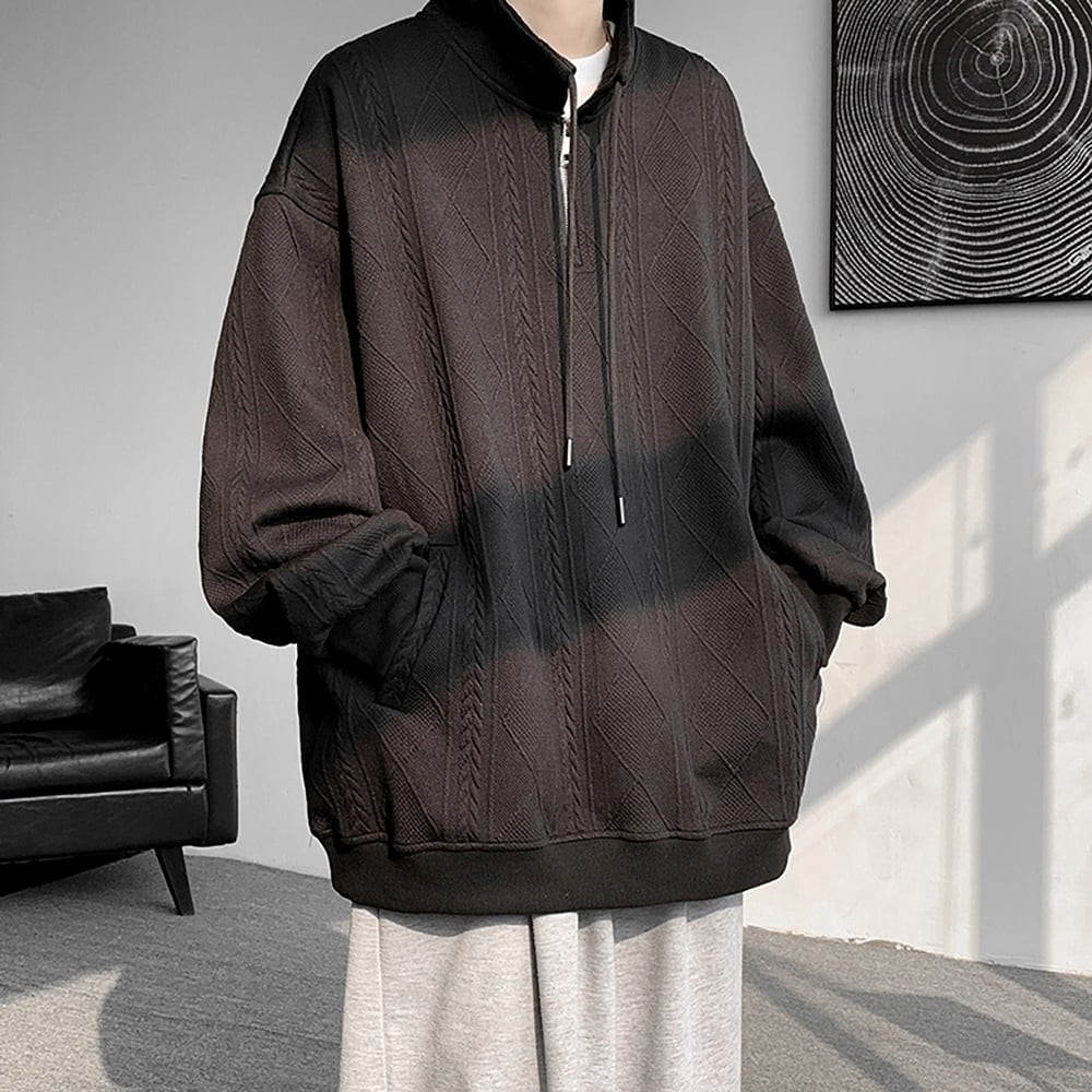 Half zip stand collar tops HL2293
