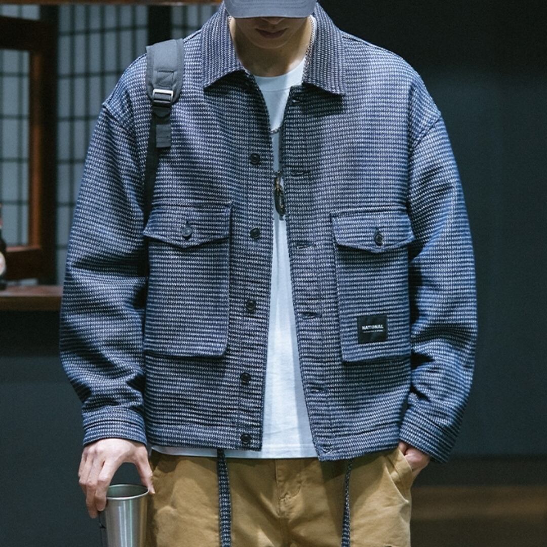 Multi-pocket short jacket HL1905