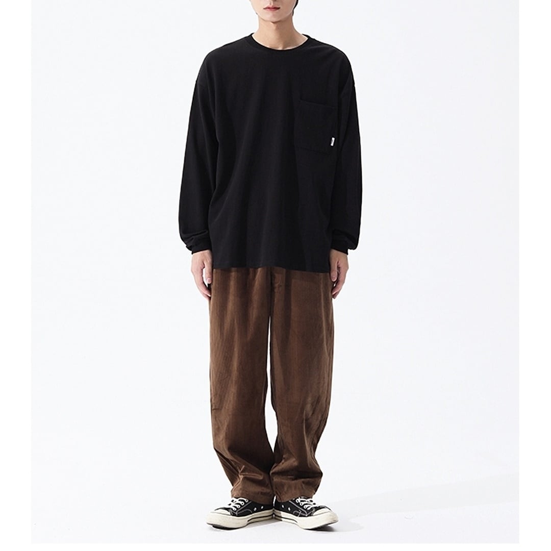 裏起毛ワイドレッグコーデュロイパンツ HL1967