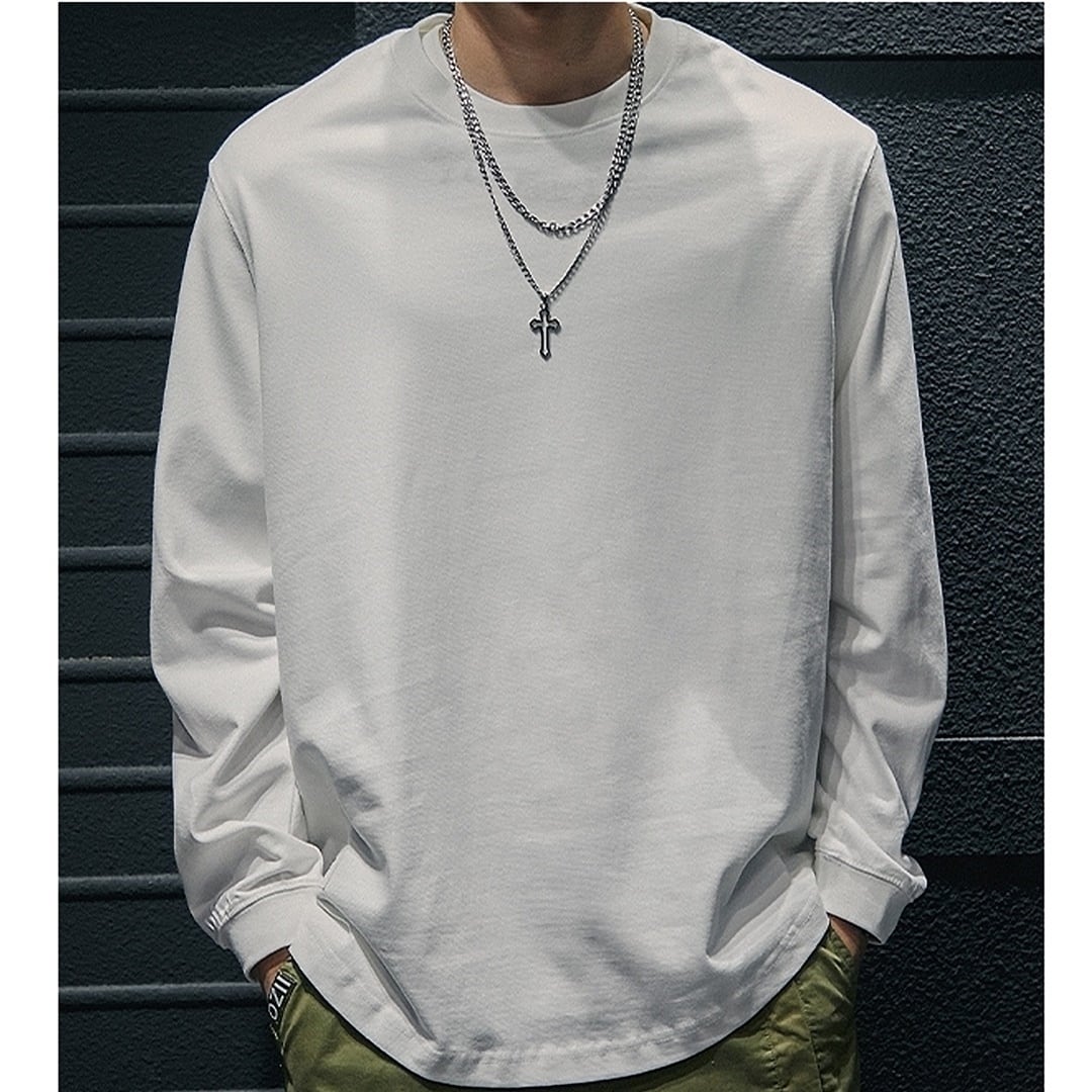 ラウンドネックシンプルTシャツ HL1944