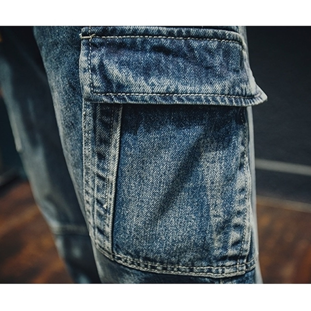 Washed denim jeans HL1538