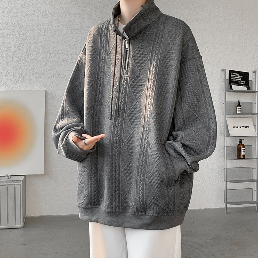 Half zip stand collar tops HL2293