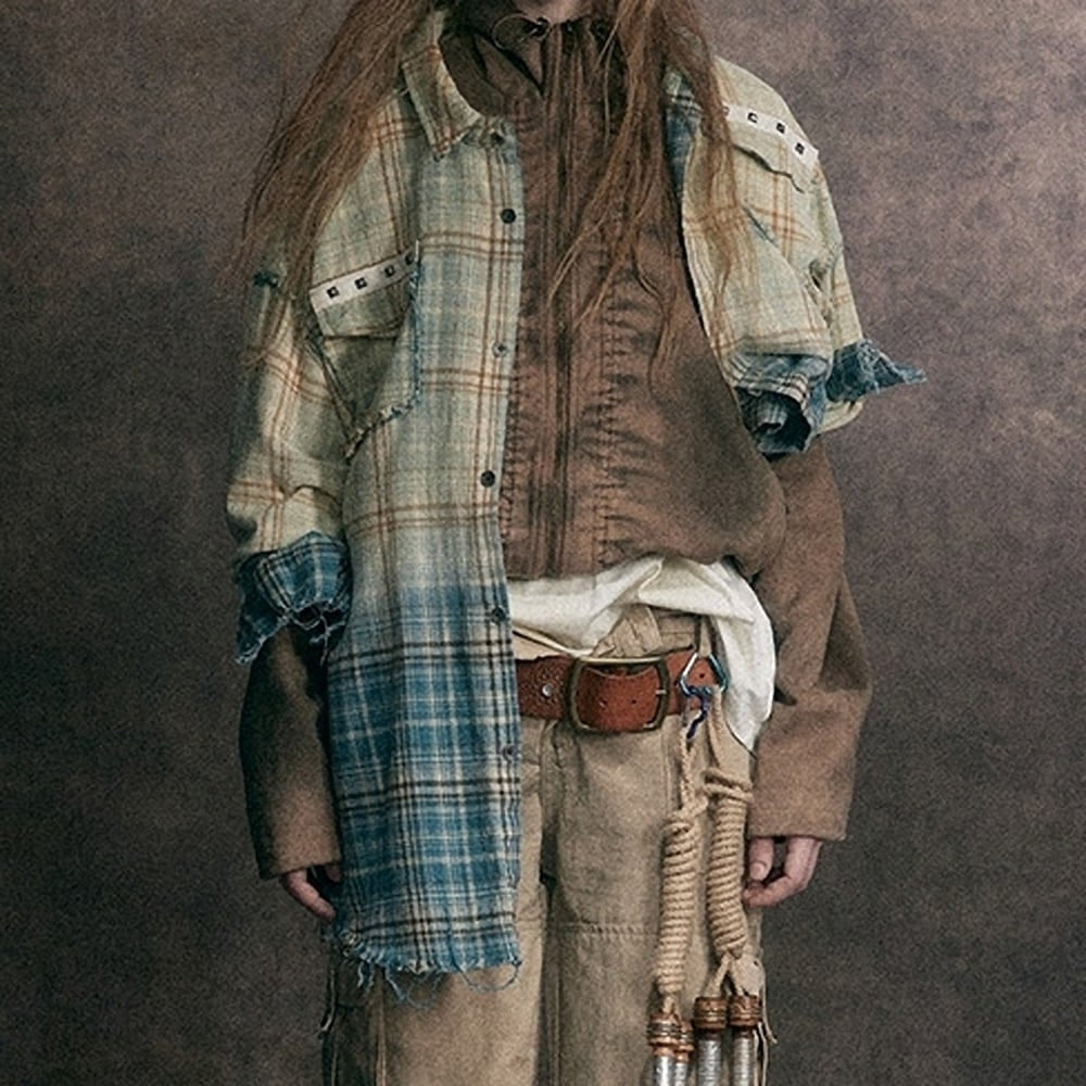 Gradient check shirt HL2415