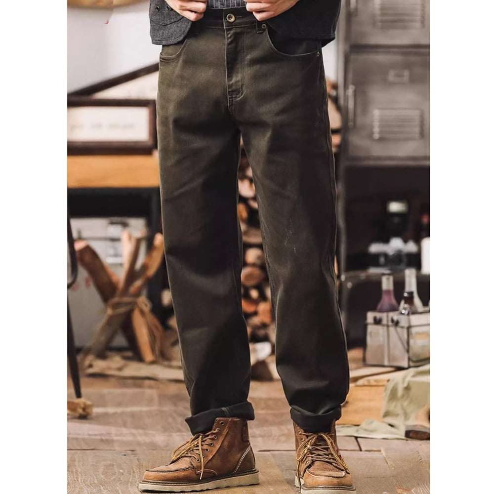 Retro style straight pants HL2377