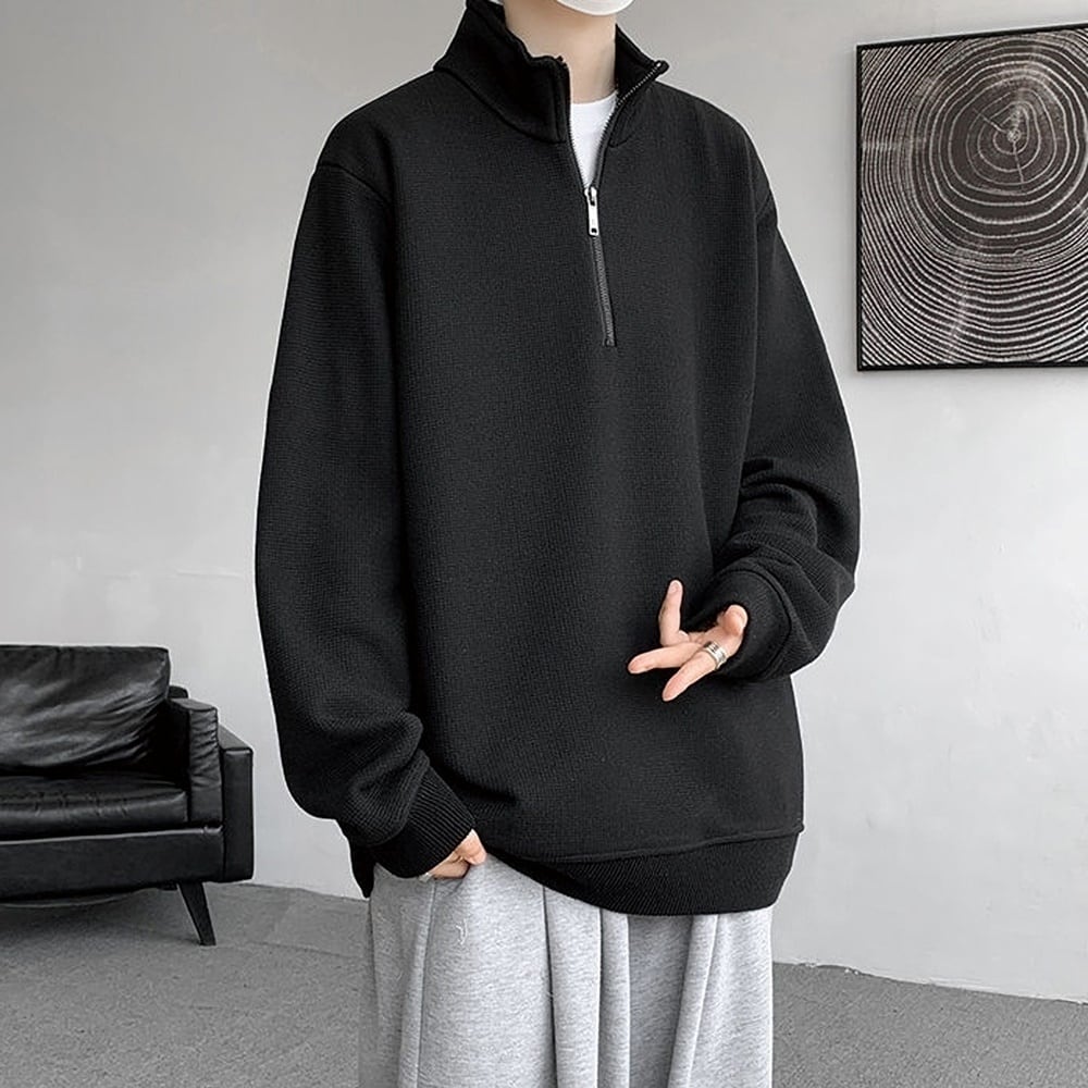 Stand collar half zip tops HL2319