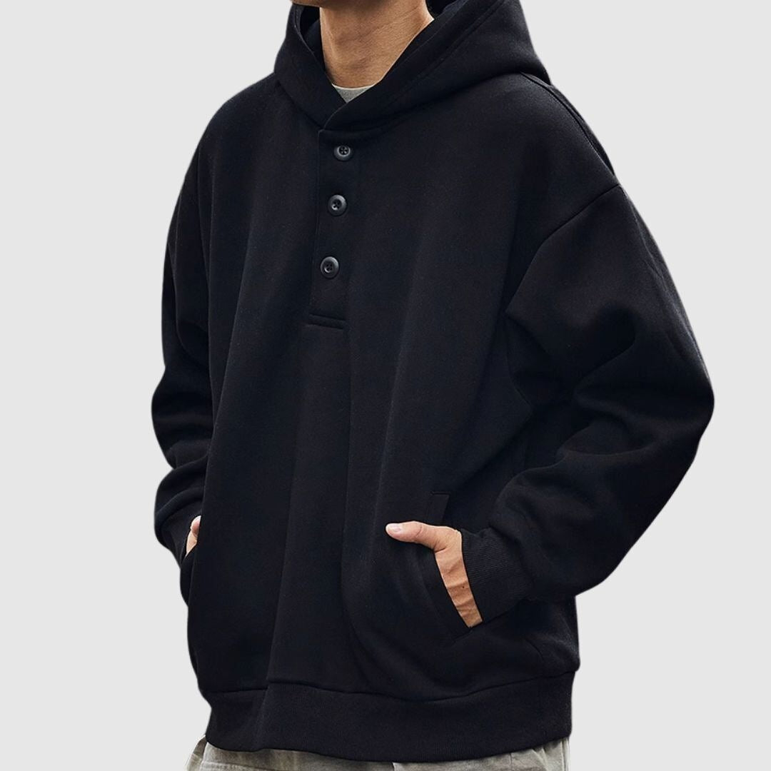 Henley neck hoodie HL2399