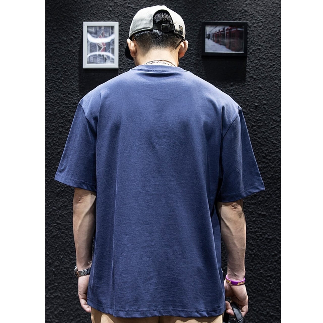 バイカラーラウンドネックTシャツ HL1781