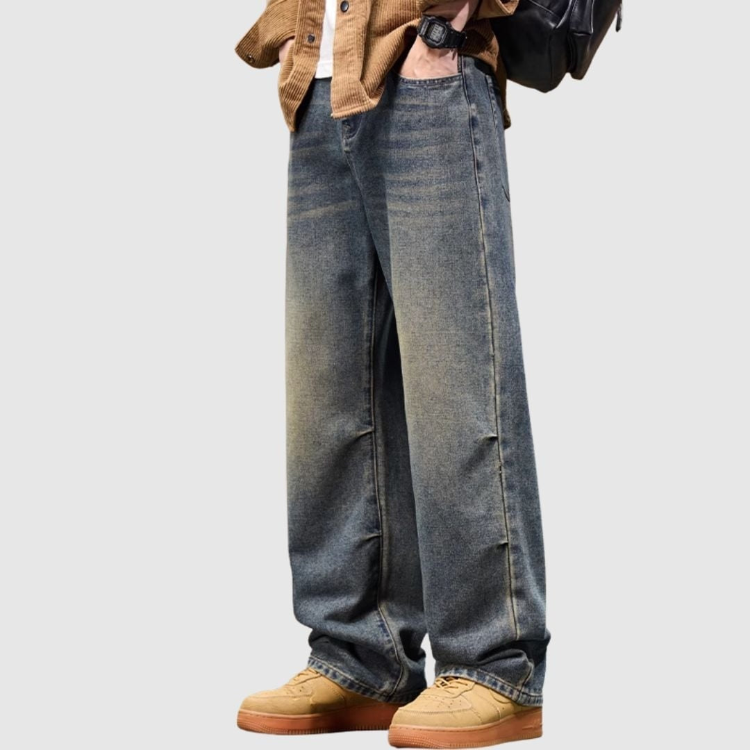 Wide straight denim jeans HL2357