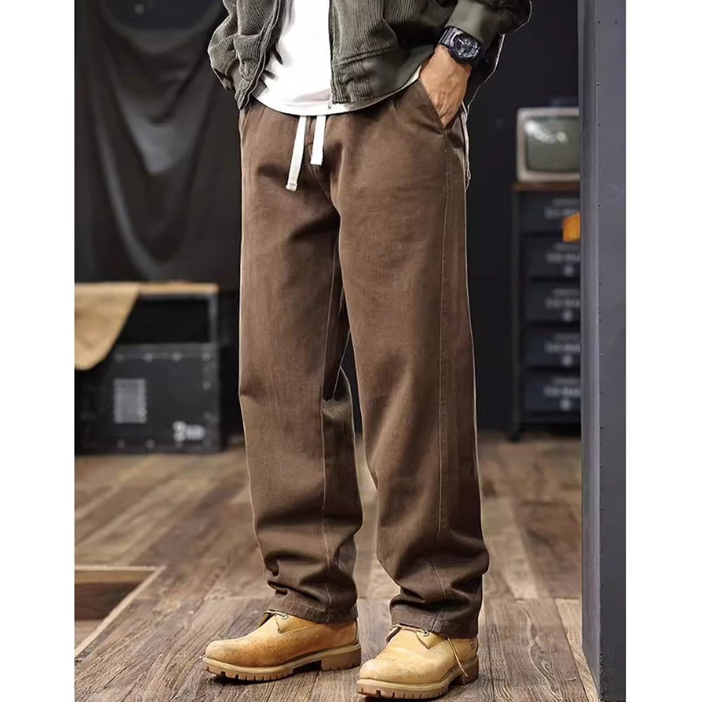 Drawstring straight pants HL2438