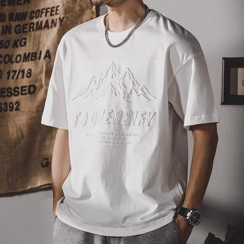 Embossed design T-shirt HL2454
