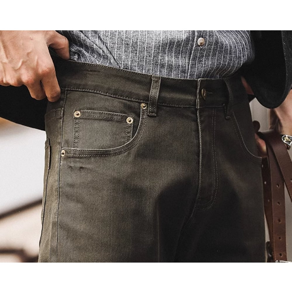Retro style straight pants HL2377