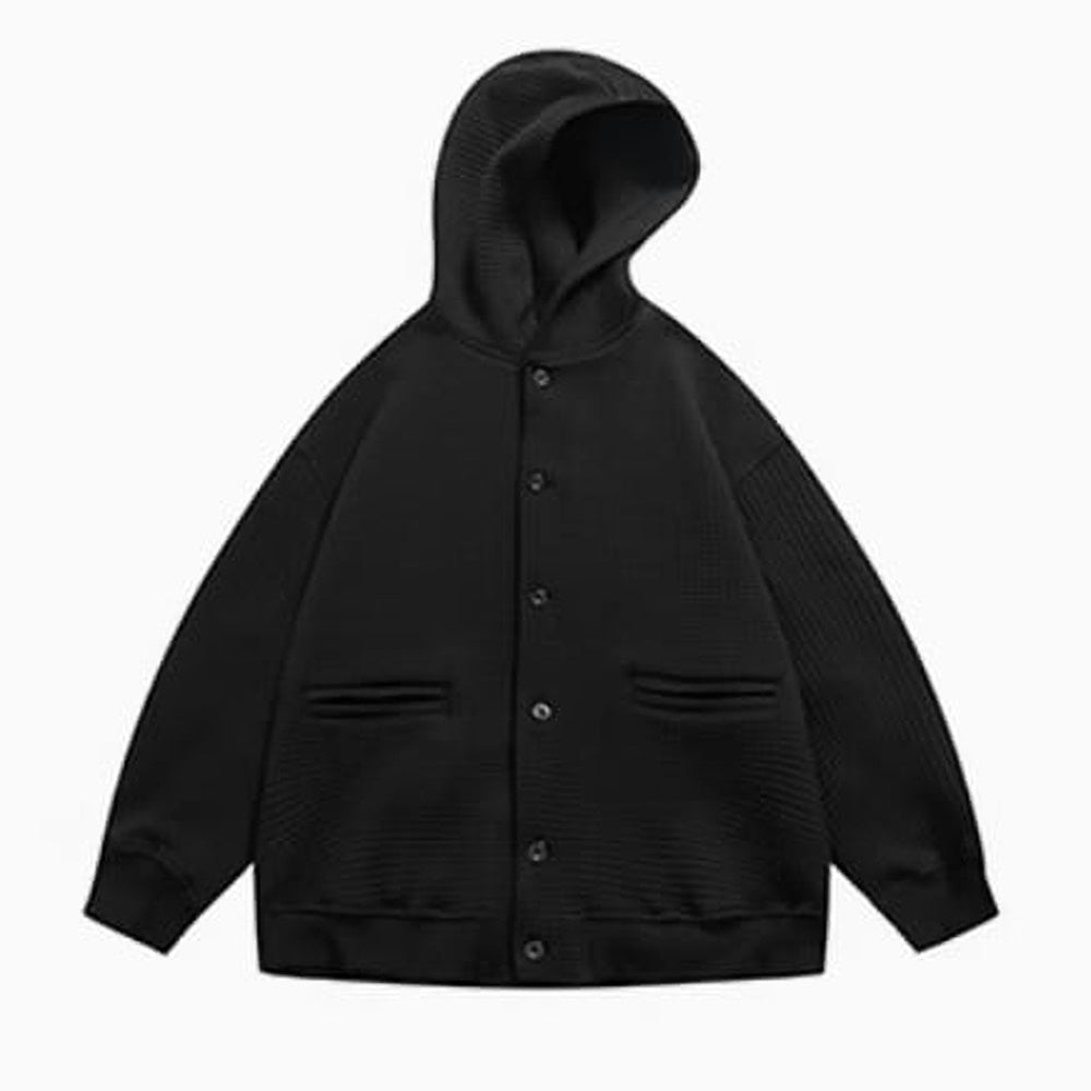 Waffle jacket with hood HL2204