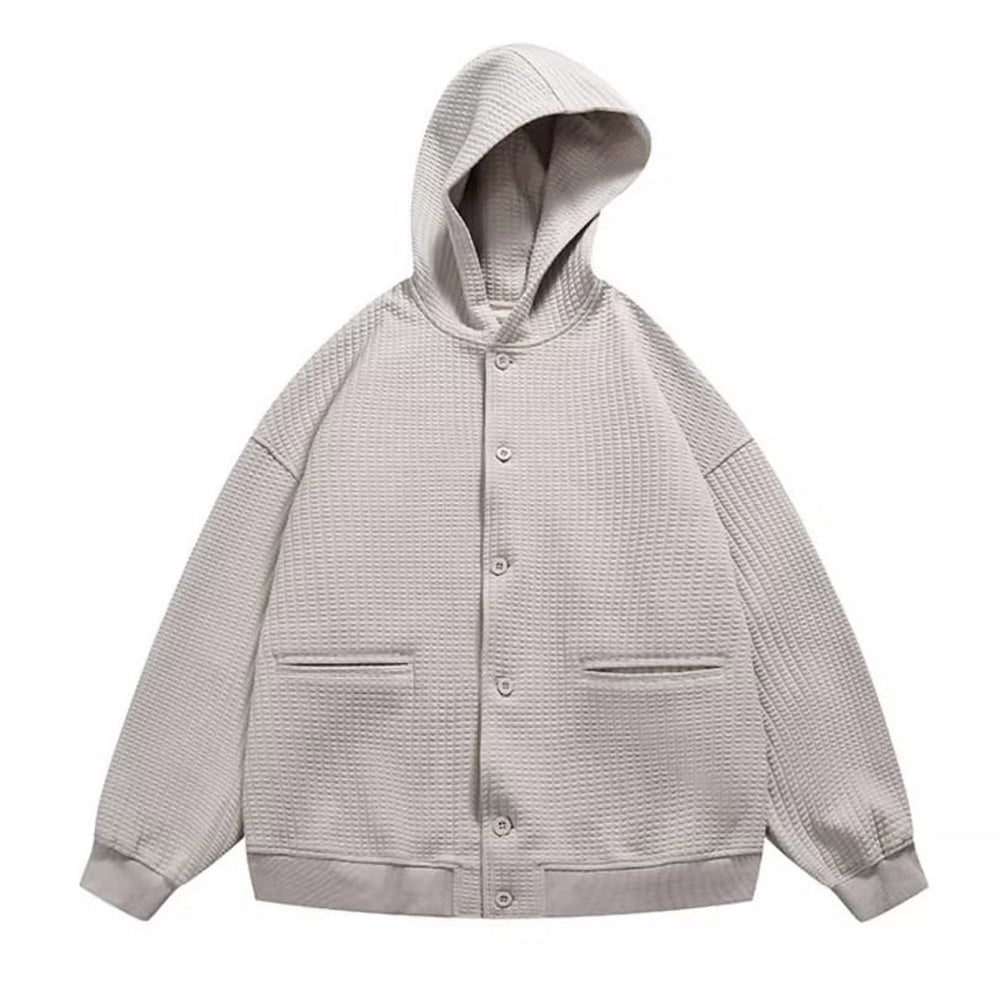 Waffle jacket with hood HL2204