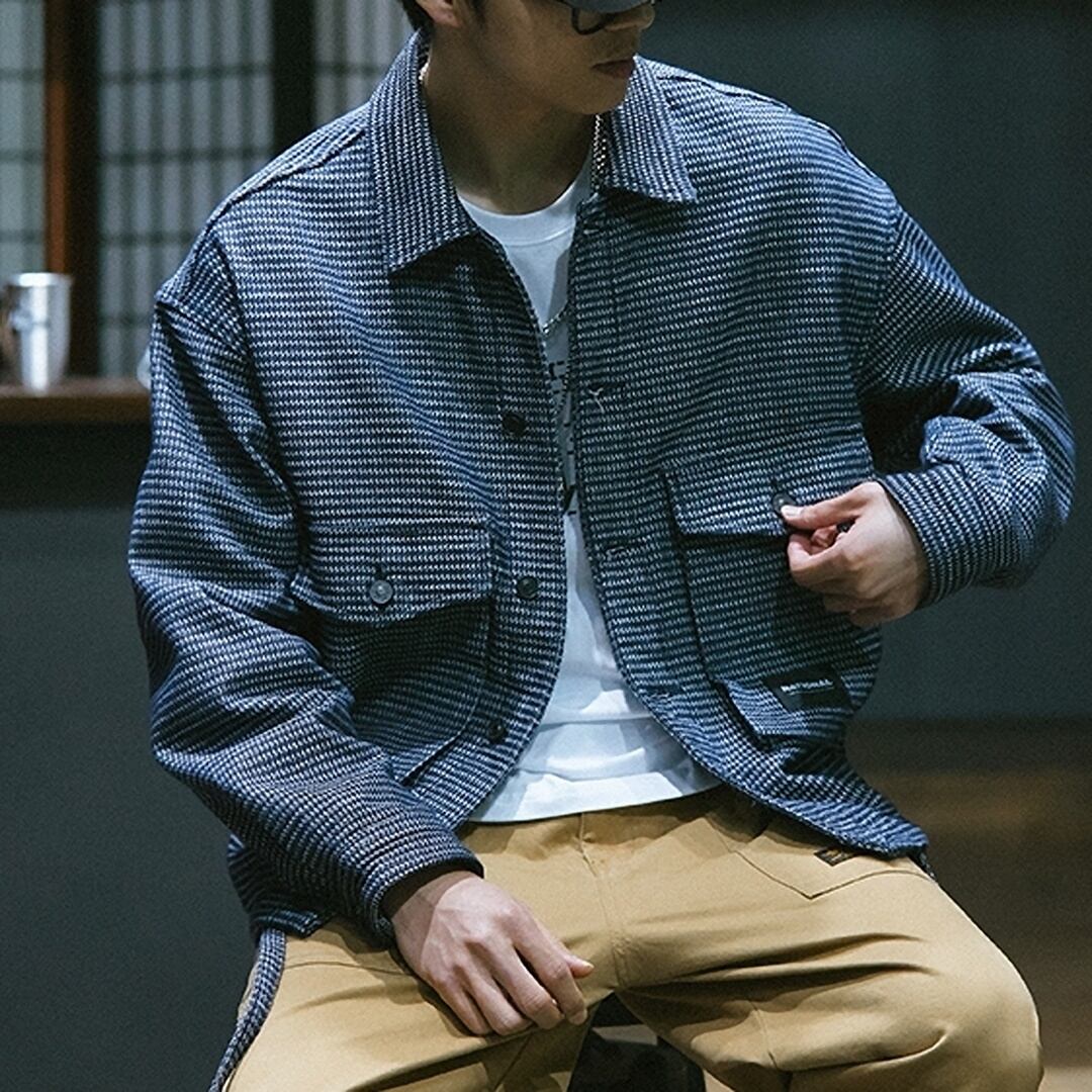 Multi-pocket short jacket HL1905