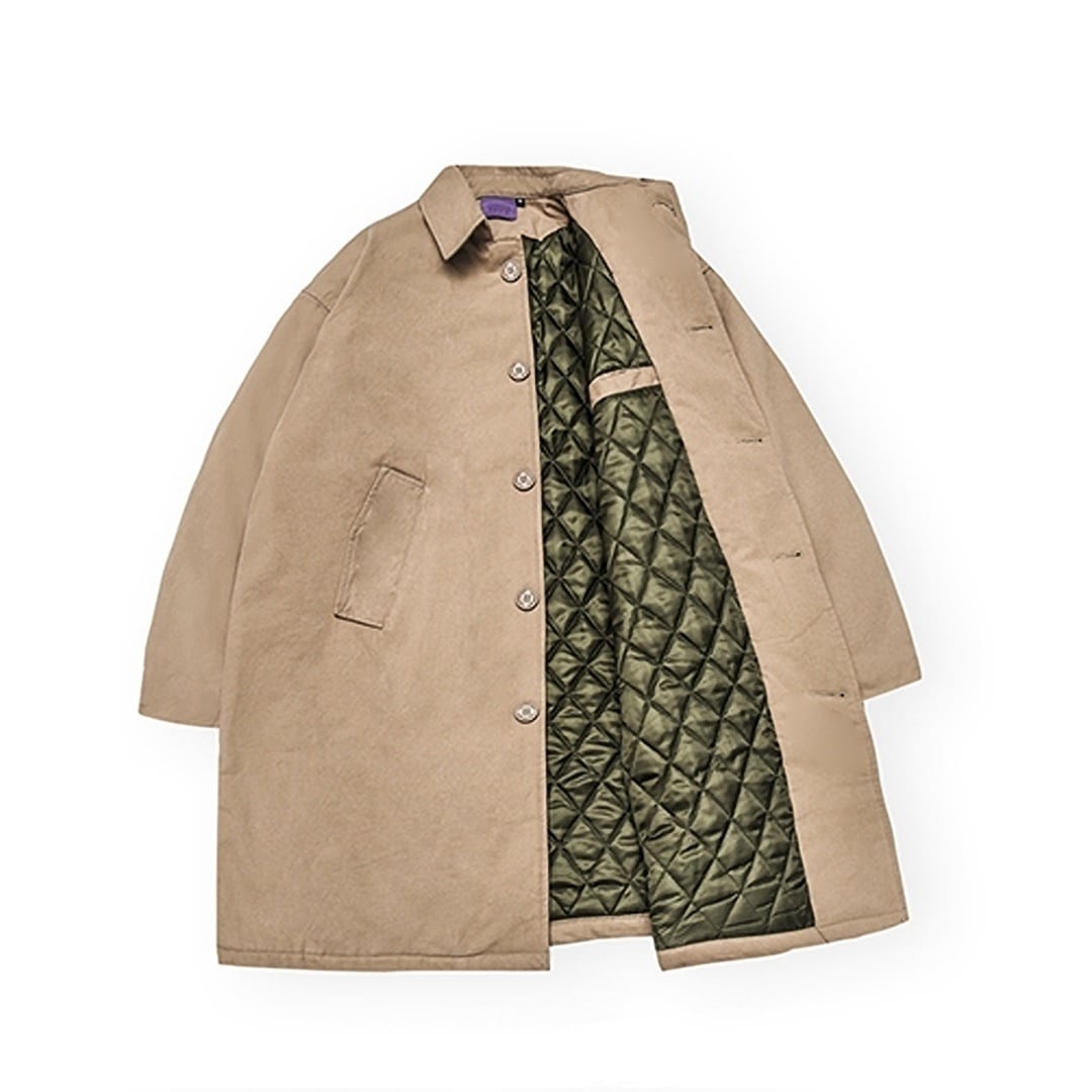 Mid-Length Coat with Quilted Liner HL1893