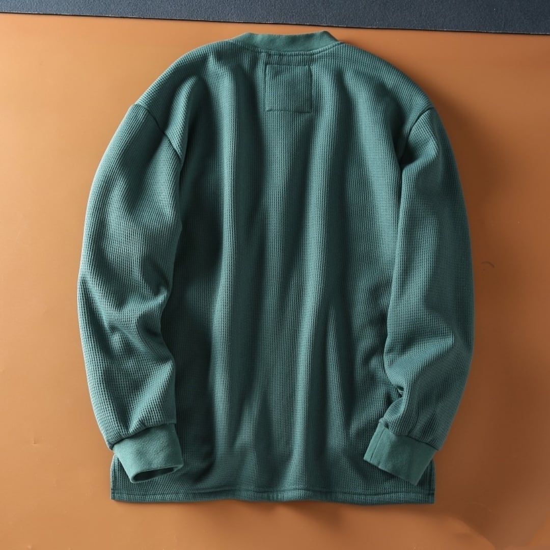 ヘンリーネックワッフルトップス HL1962