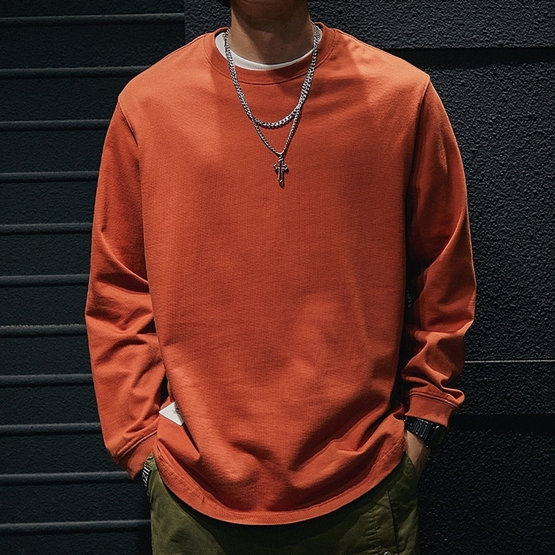 ラウンドネックシンプルTシャツ HL1944