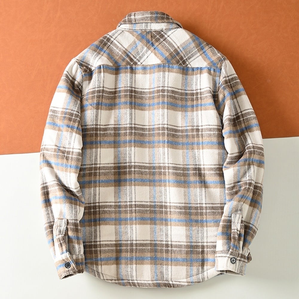 Fleece lining check shirt HL2318