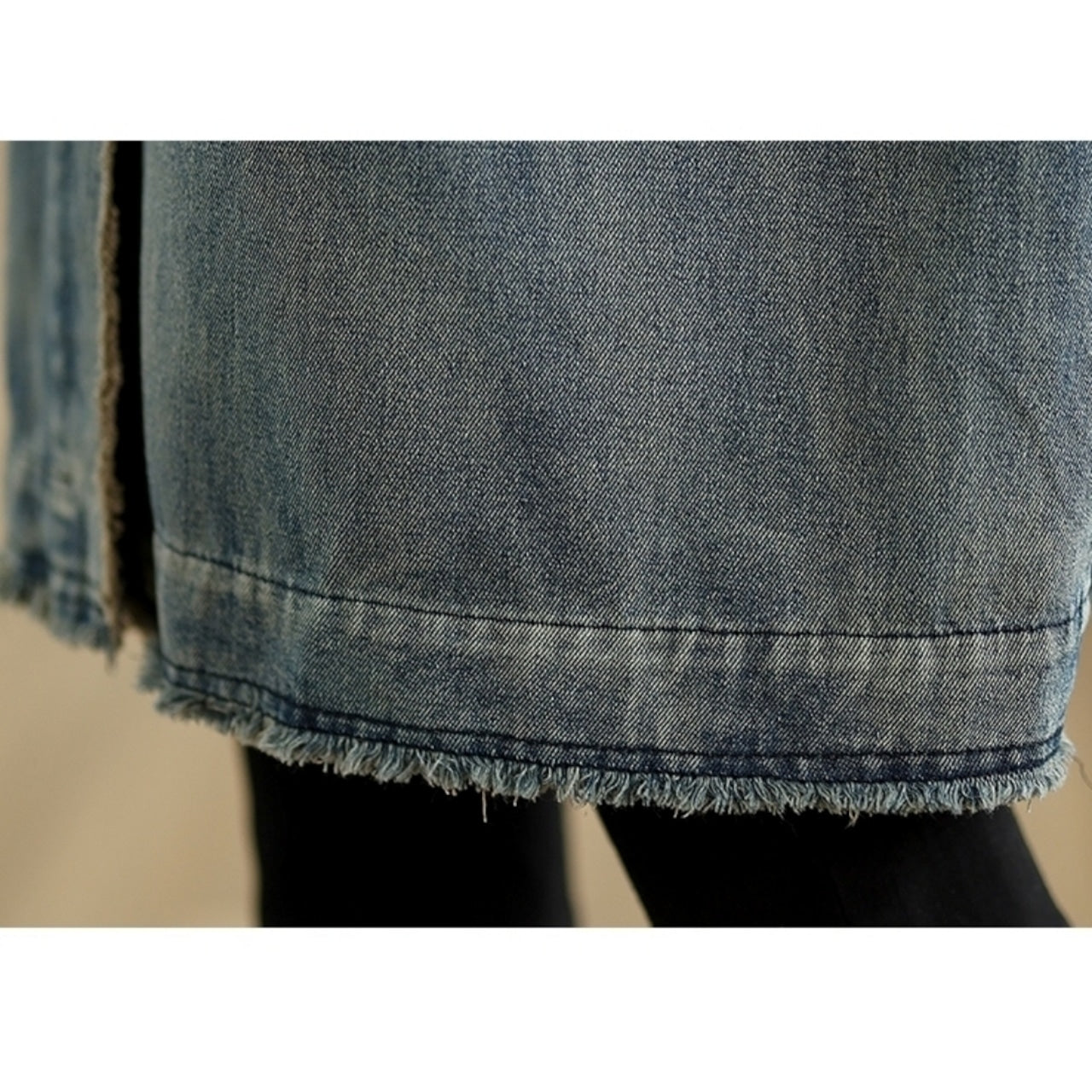 V neck denim coat D0068