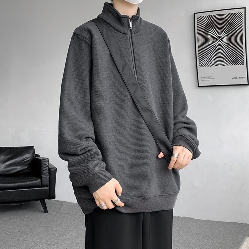 Stand collar half zip tops HL2319