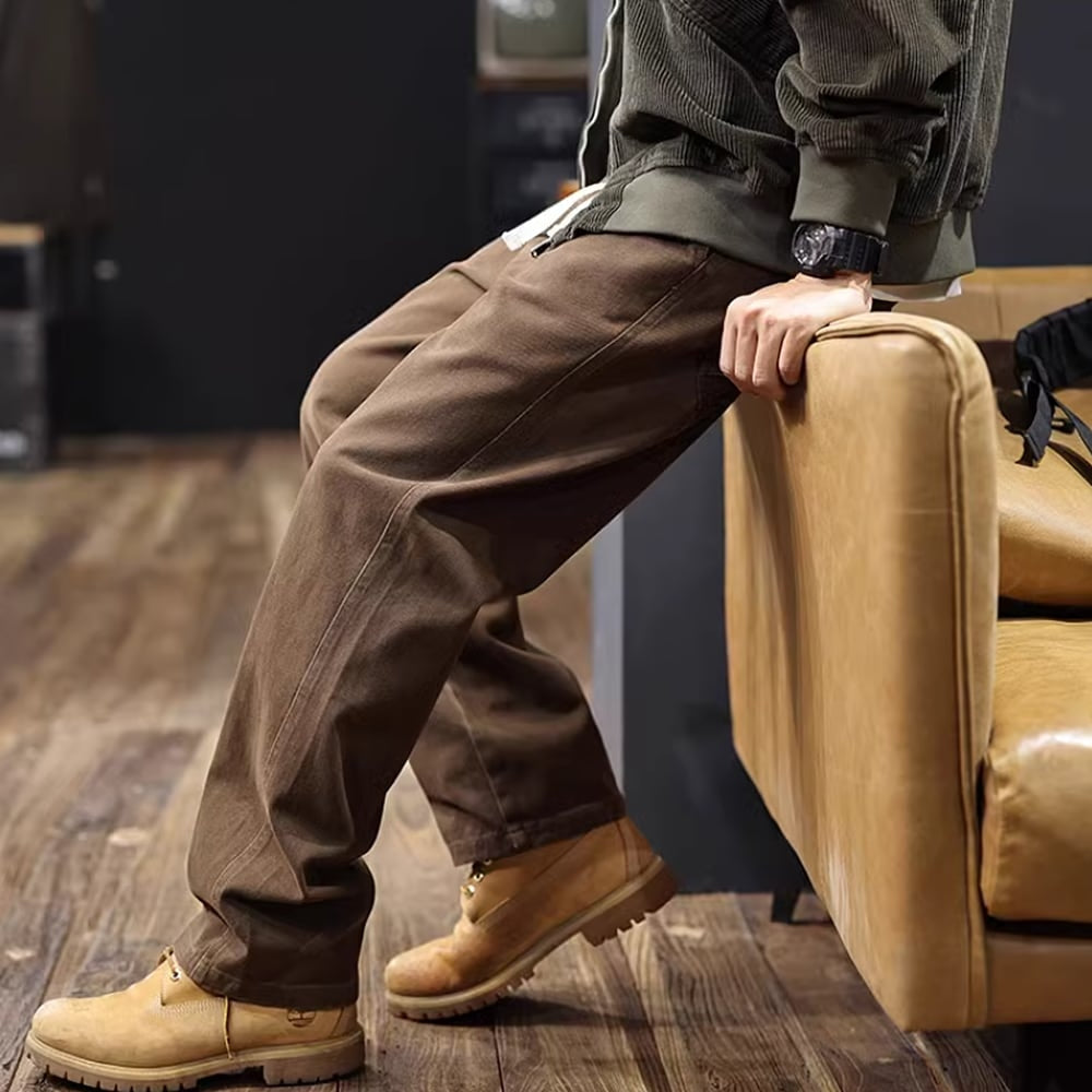 Drawstring straight pants HL2438