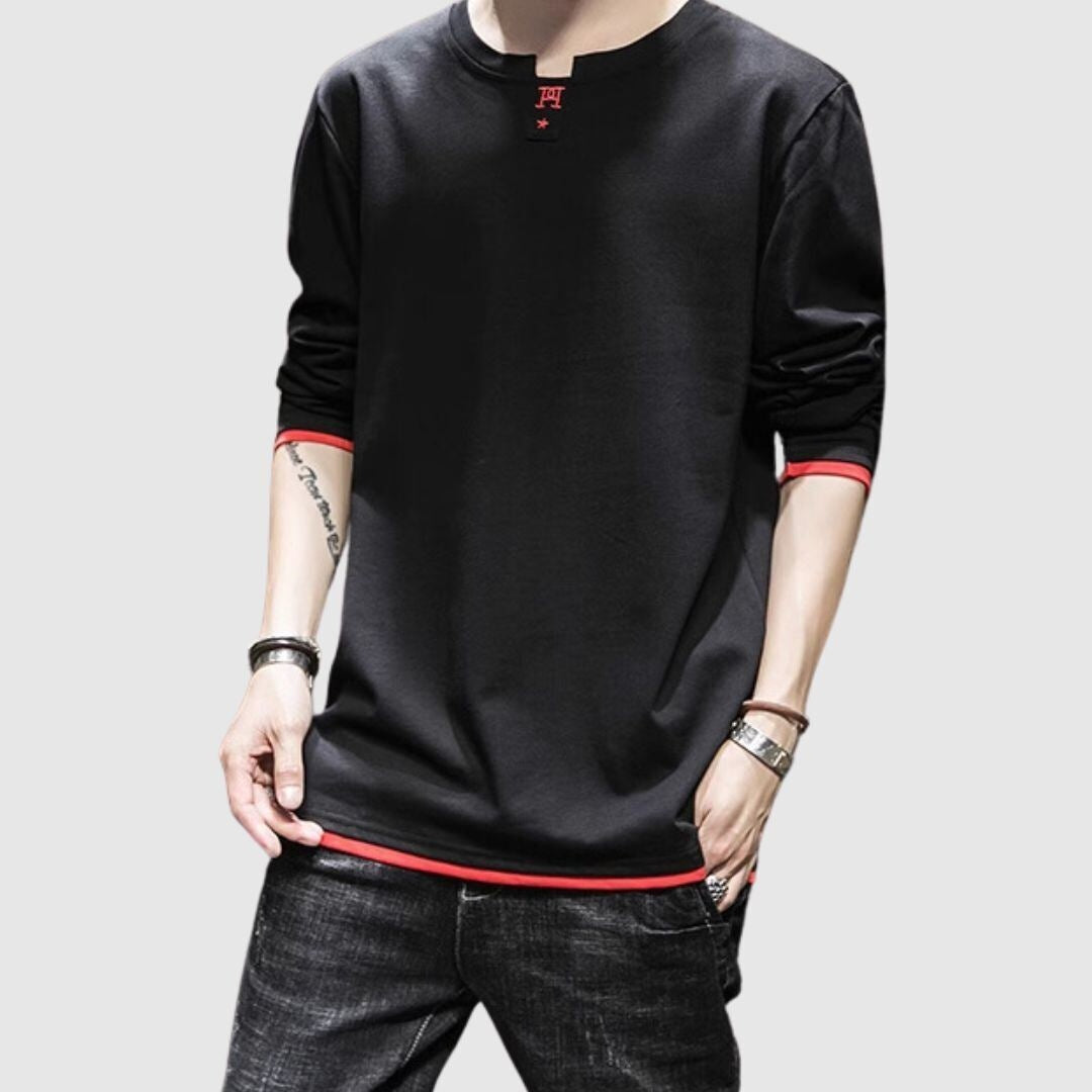 Embroidered long sleeve tops HL2180