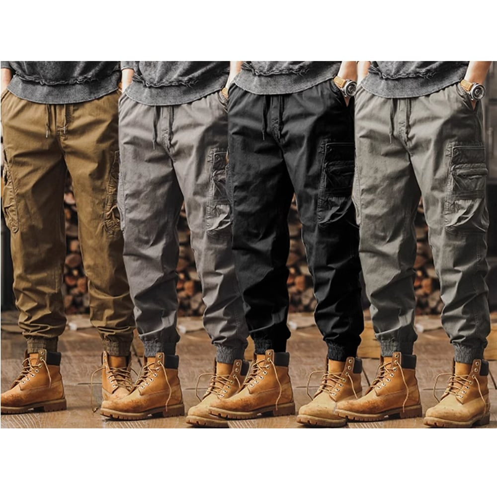 Multi-pocket casual pants HL2392
