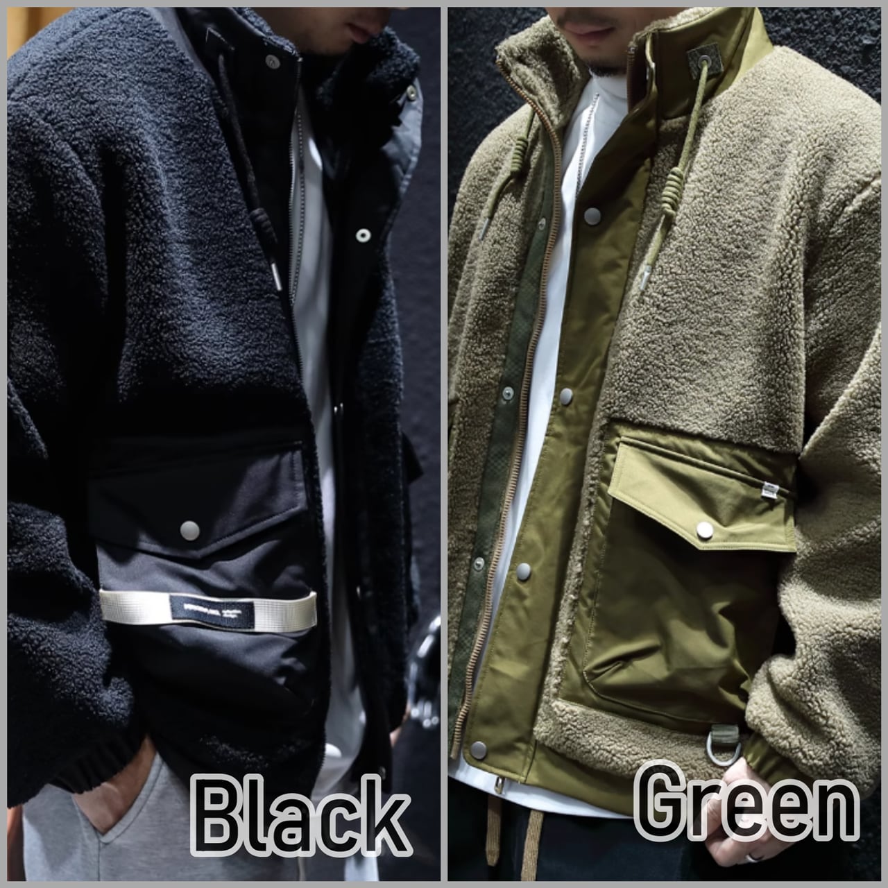Stand collar boa jacket HL1873