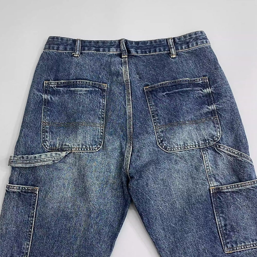 Loose work denim jeans HL2262