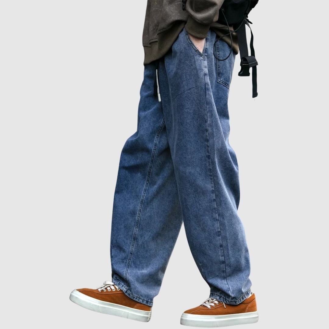 Wide leg casual denim pants HL2373