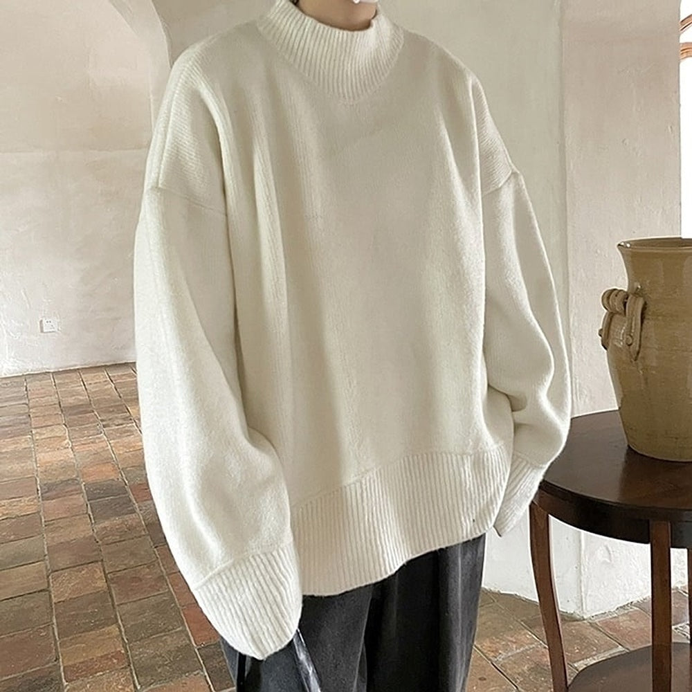 Middle neck knit tops HL2207