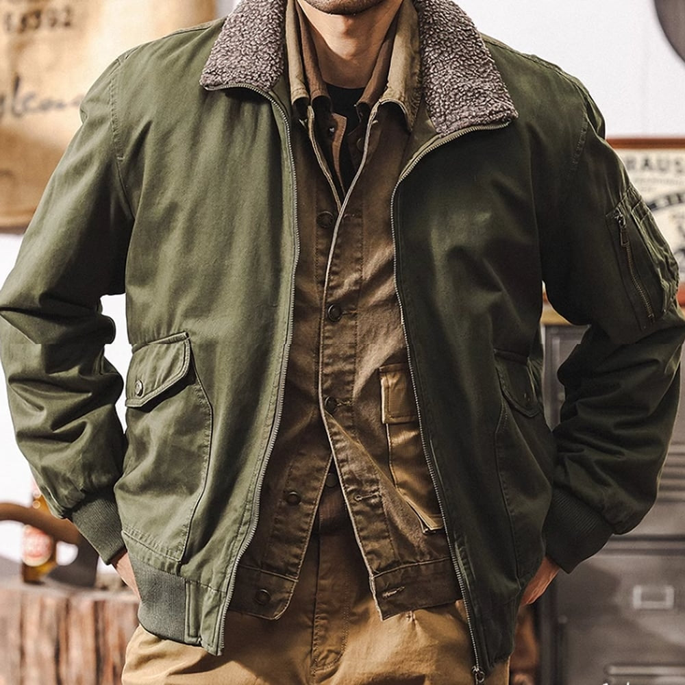 Back boa zip up jacket HL2406