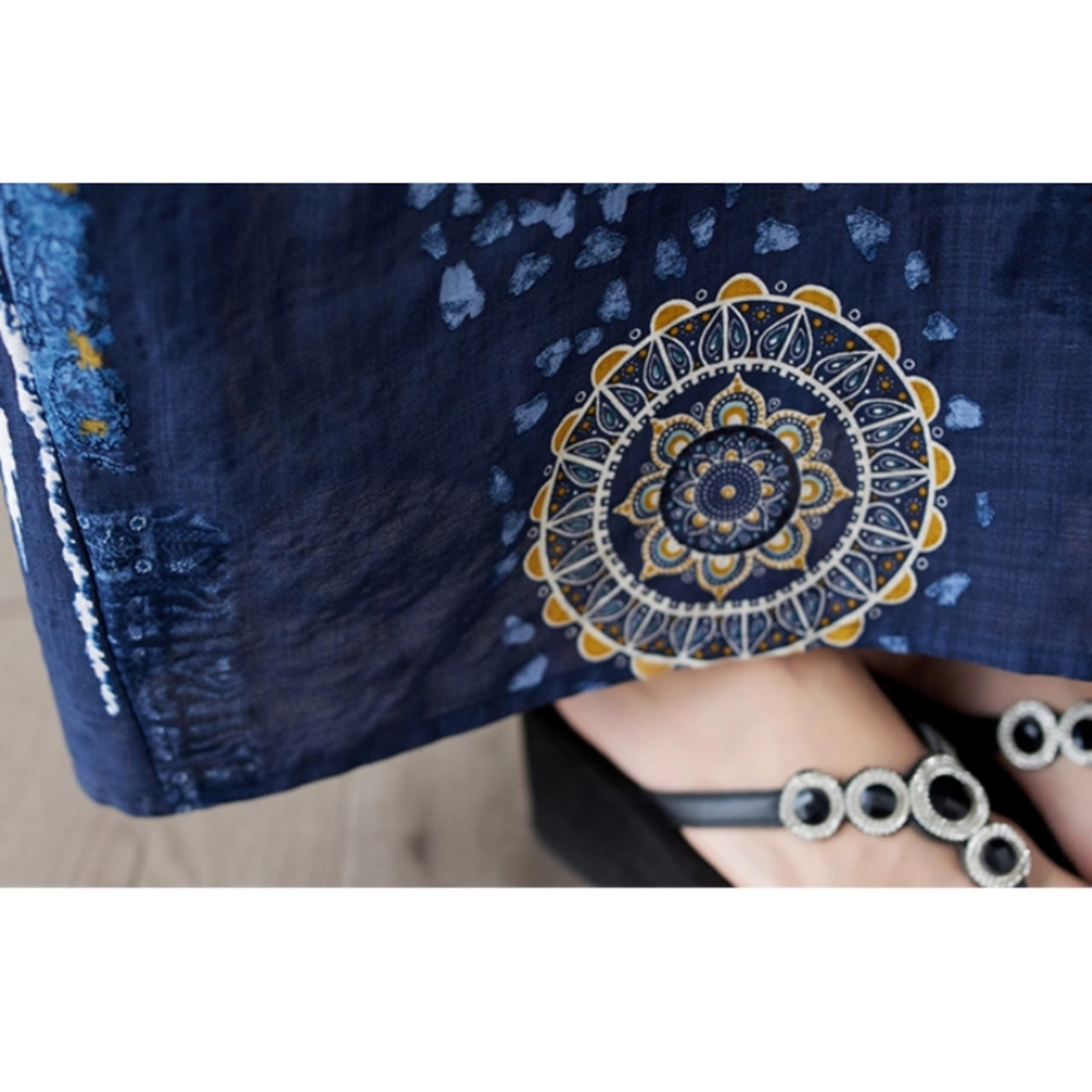 V neck long one piece D0065