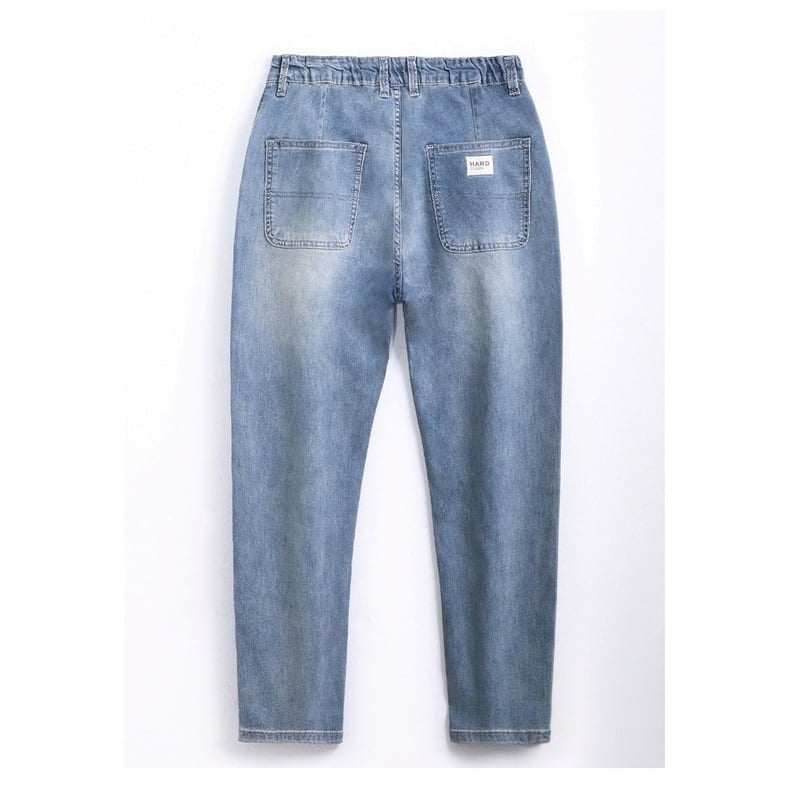Cropped straight denim pants HL2211