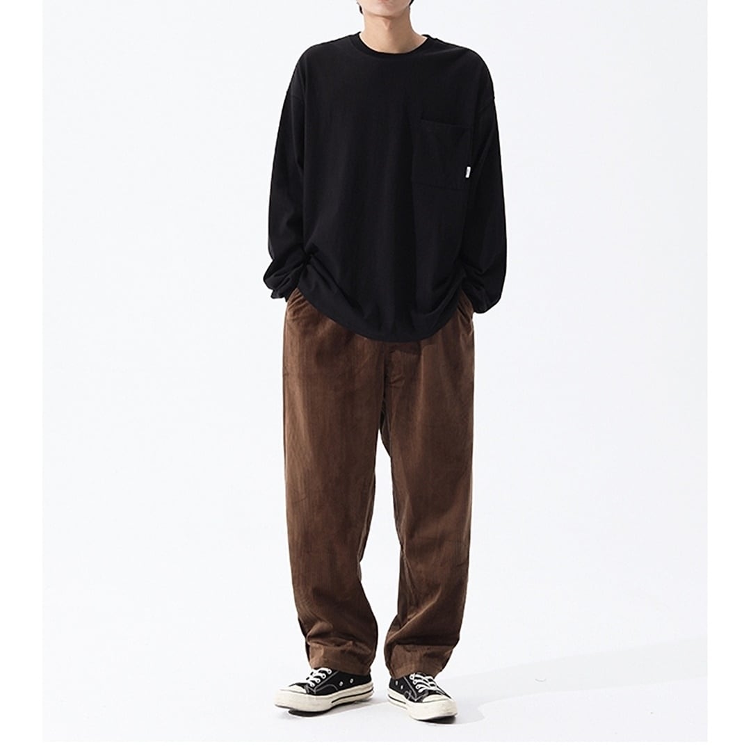 裏起毛ワイドレッグコーデュロイパンツ HL1967