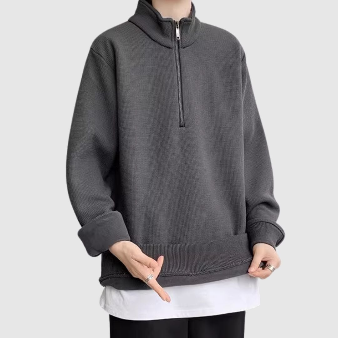 Stand collar half zip tops HL2319
