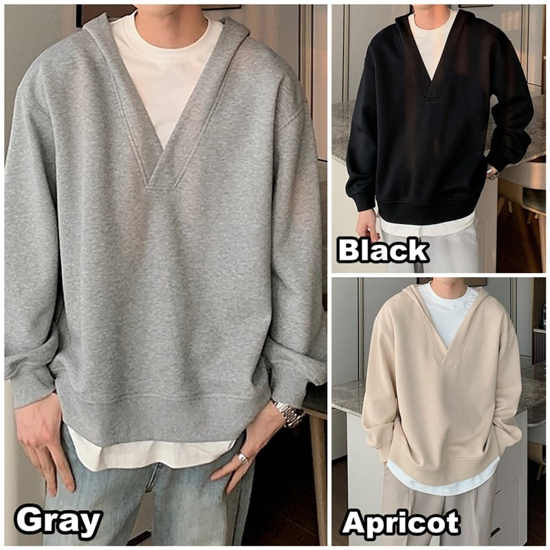 Faux layered hoodie HL2183