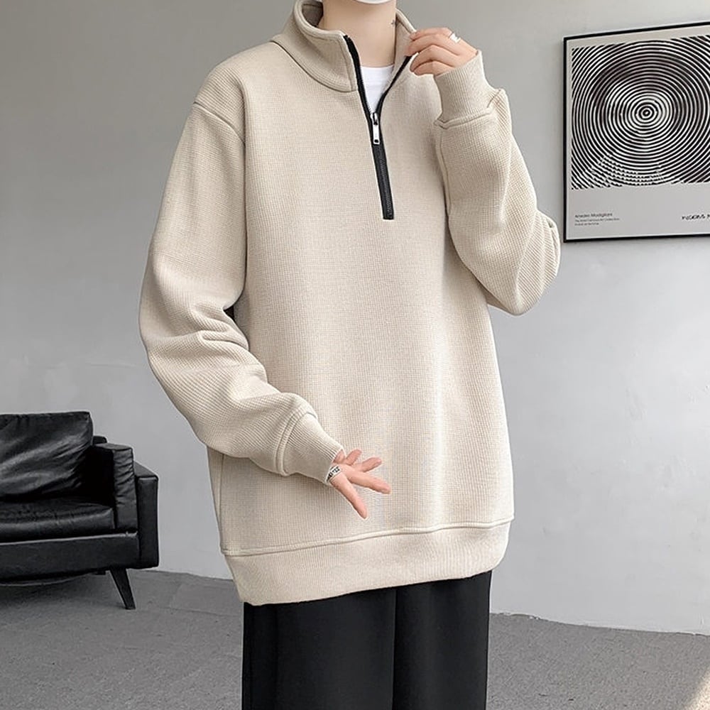 Stand collar half zip tops HL2319