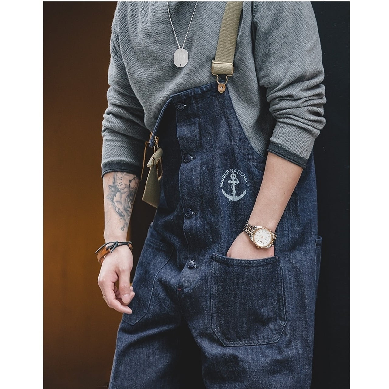 Casual Denim Salopettes HL1627