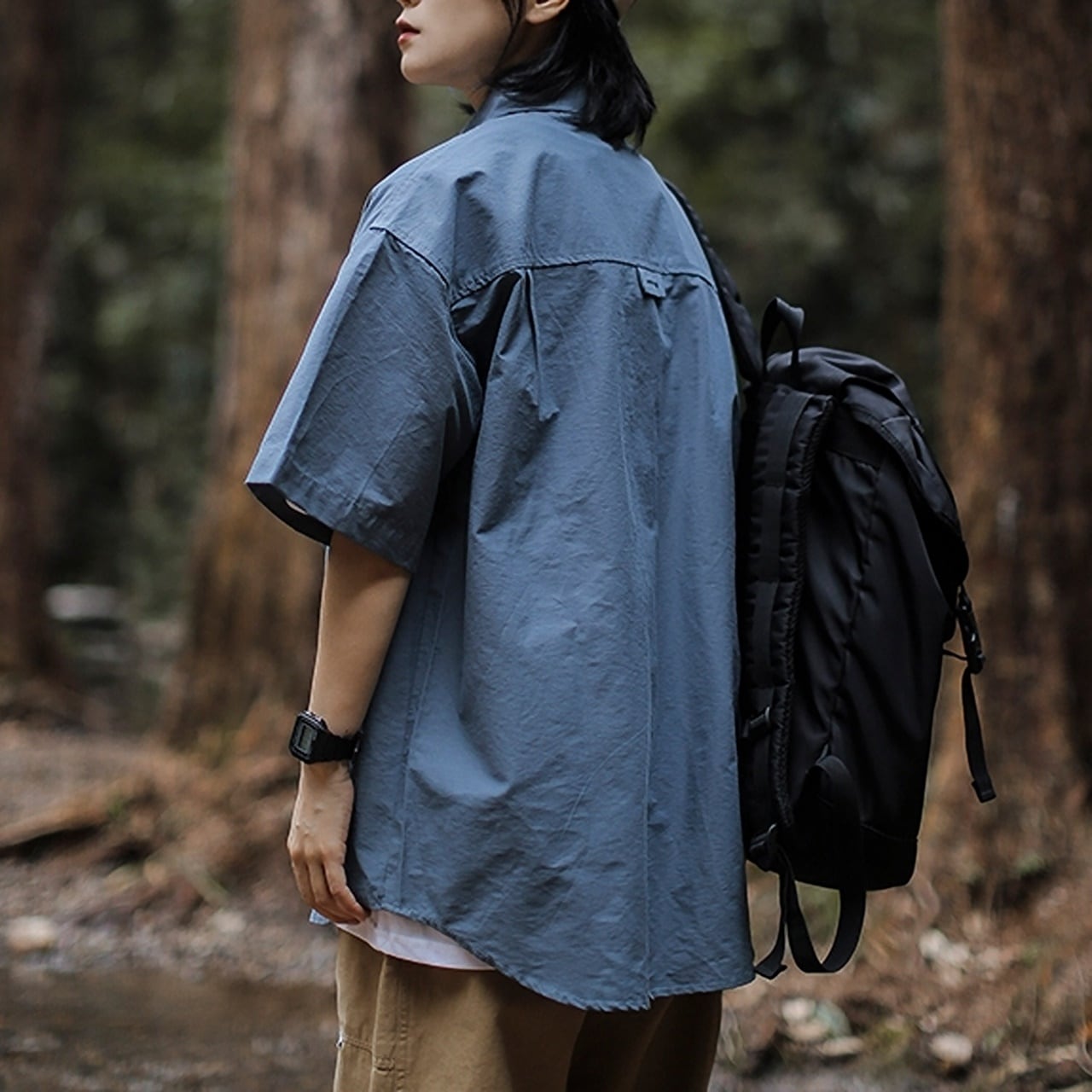 Multi-Pocket Short-Sleeve Shirt HL1608