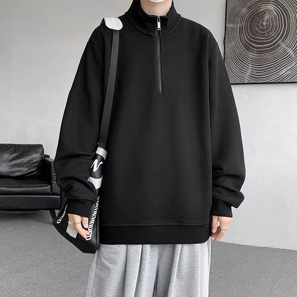 Stand collar half zip tops HL2319