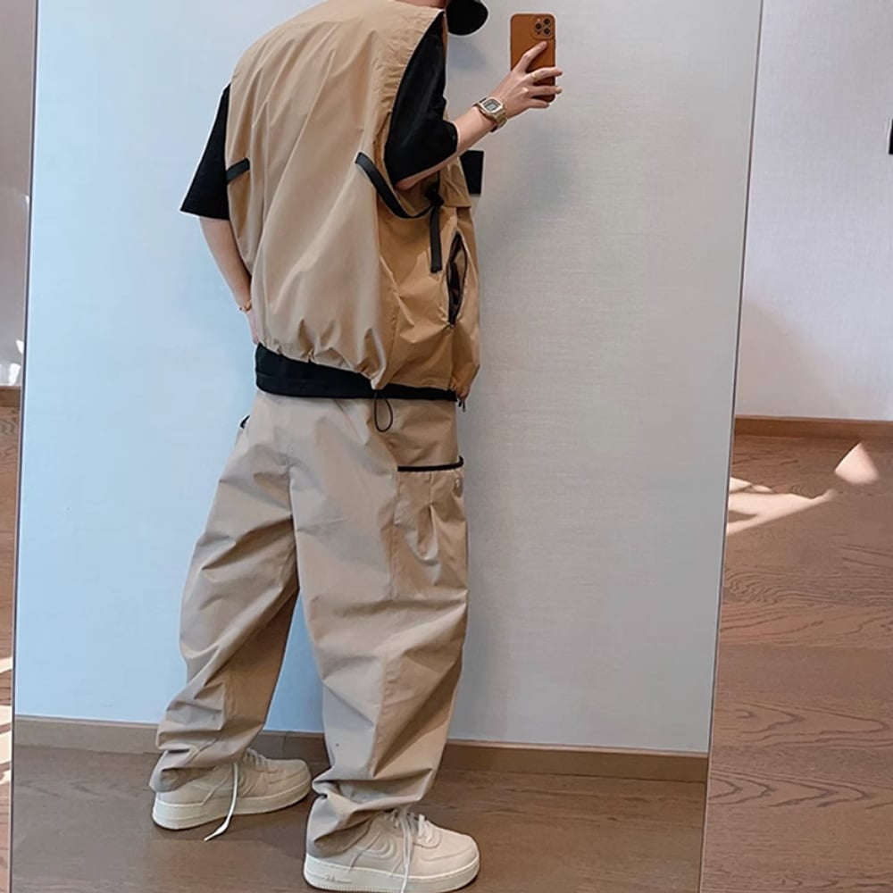 Multi-pocket casual vest HL2434
